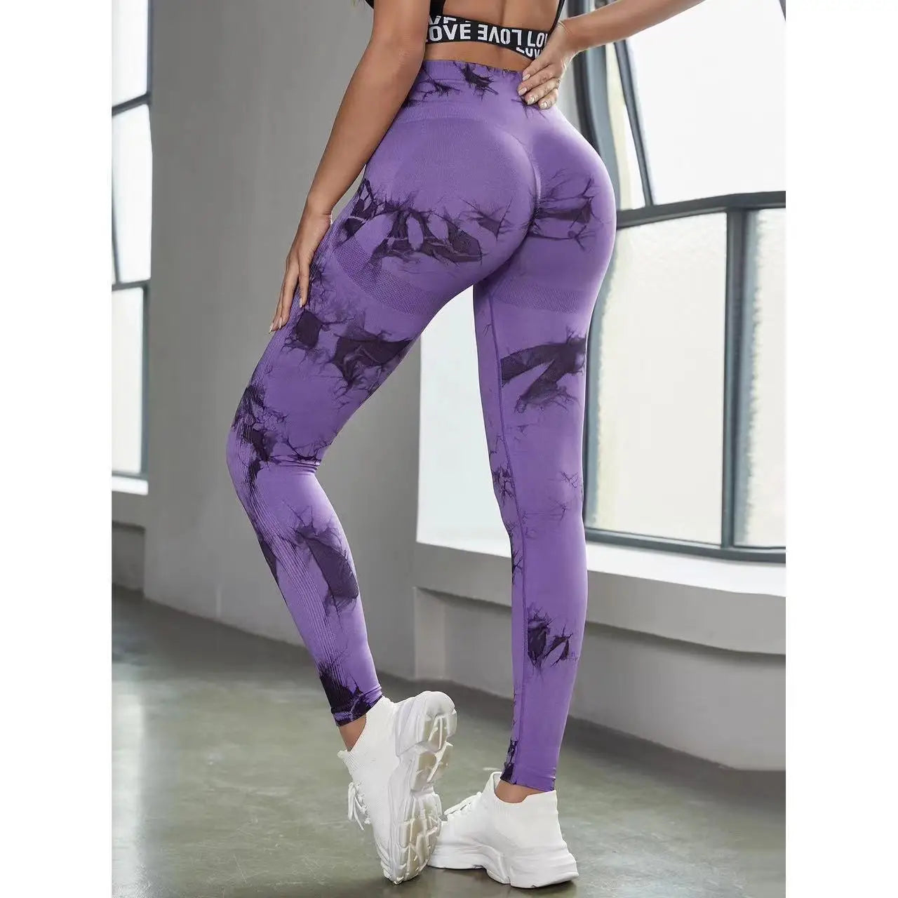 Tie Dye Yoga Pants Sport Leggings Women Seamless High Waist Push up Woman Tights Fitness Workout Leggins Gym Clothing