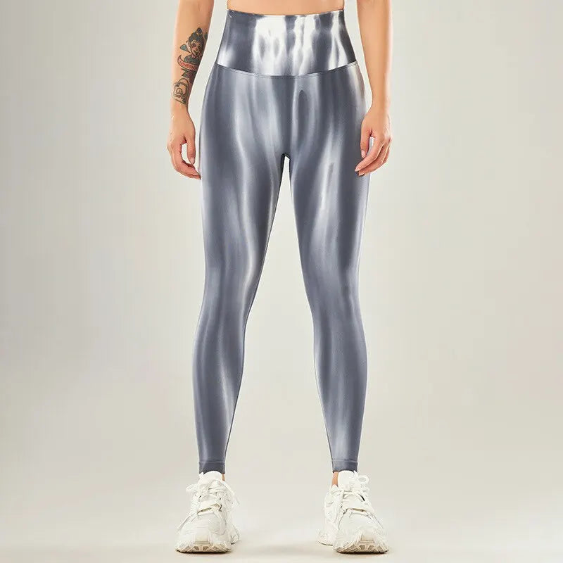 Scrunch Butt Lifting Seamless Leggings for Women Tie Dye High Waist Booty Aurora Yoga Workout Gym Pants Ruched Tights